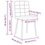 Voir la diapositive 6 : VIDAXL Chaises a manger lot de 2 Gris clair Velours