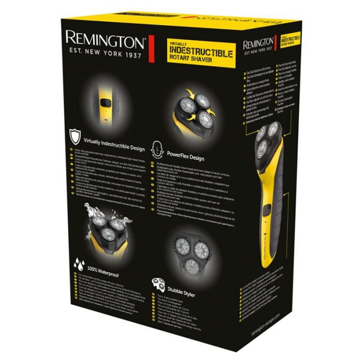 REMINGTON Rasoir électrique Remington Rasoir rotatif Virtually Indestructible PR1855