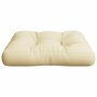 Voir la diapositive 5 : VIDAXL Coussin de palette creme 60x60x12 cm tissu