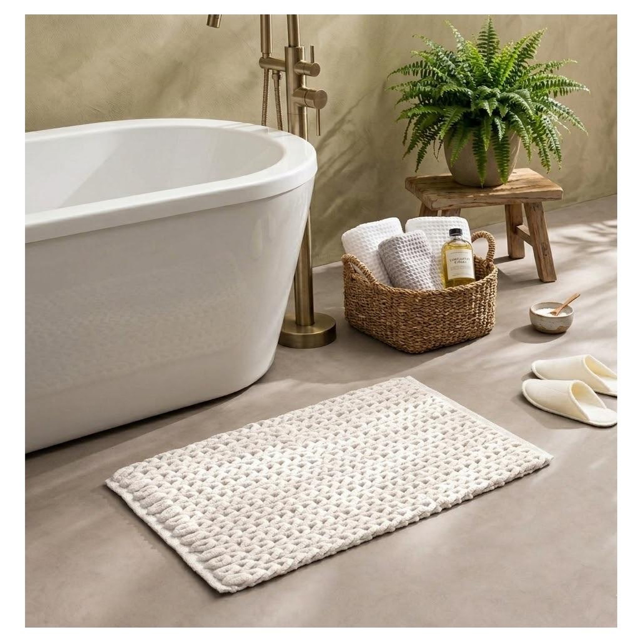 Voir la diapositive 2 : Eden Tapis de bain chenille arielle