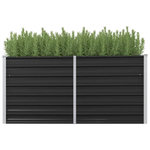 VIDAXL Lit sureleve de jardin Anthracite 160x40x77 cm Acier galvanise