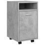 Voir la diapositive 2 : VIDAXL Armoire laterale et roues Gris beton 33x38x60cm Bois ingenierie