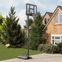 Voir la diapositive 2 : HOMCOM Panier de basket sur pied hauteur réglable 2,35-3,05 m - roulettes, base de lestage - acier PE noir