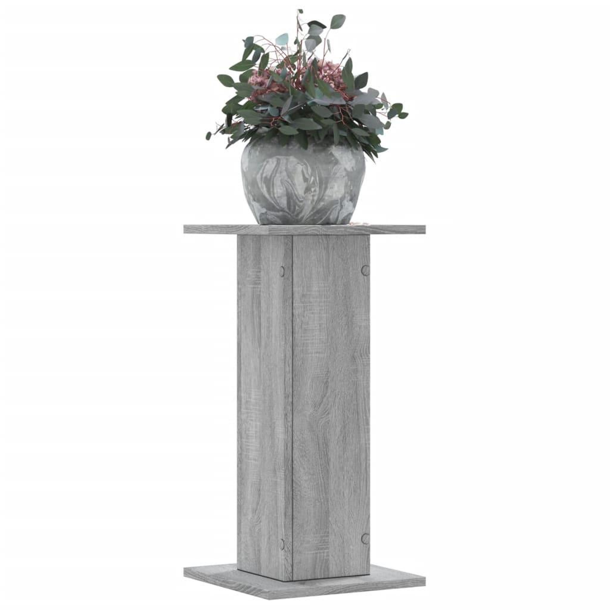 VIDAXL Supports pour plantes 2 pcs sonoma gris bois d'ingenierie