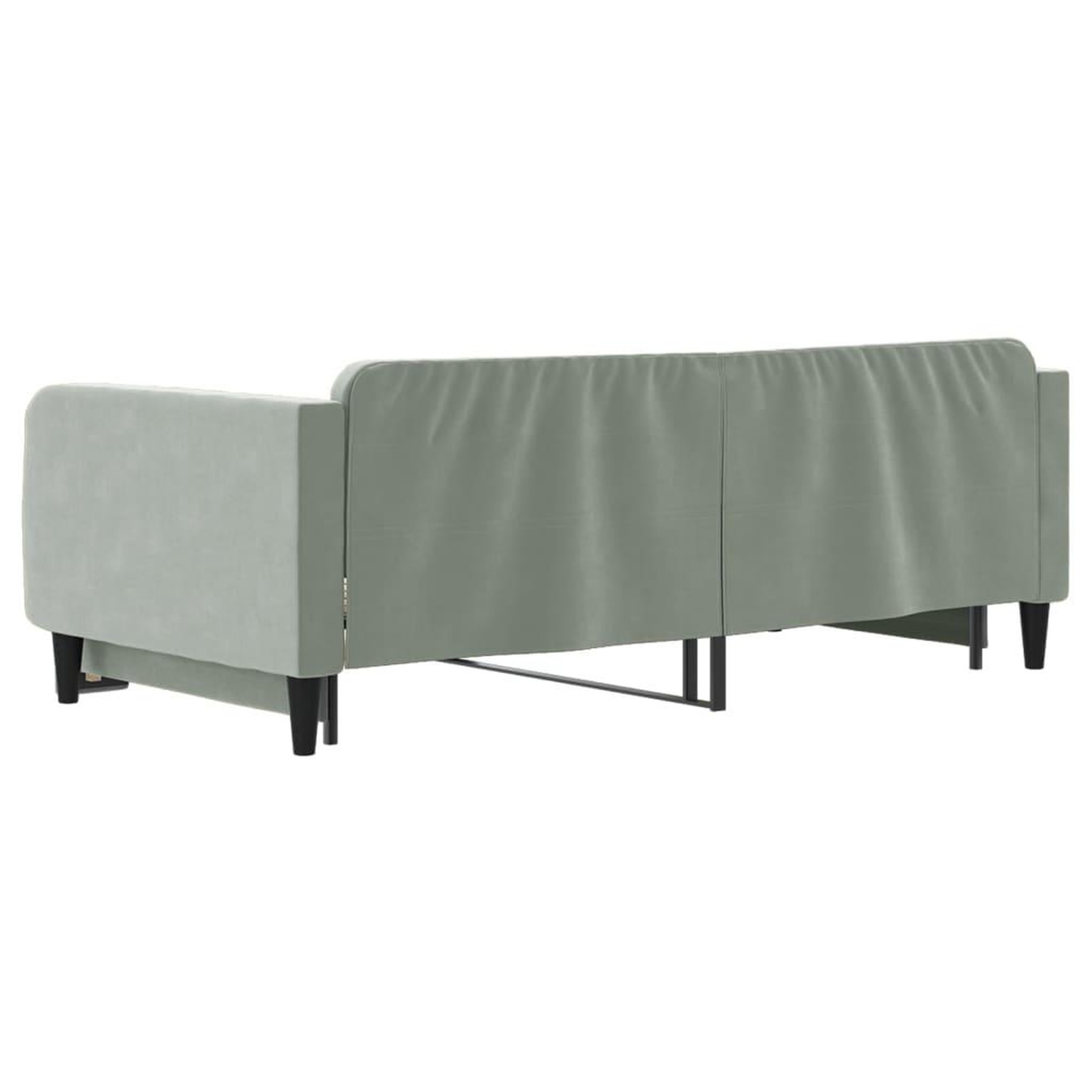 Voir la diapositive 5 : VIDAXL Lit de jour avec gigogne sans matelas gris clair 100x200 cm