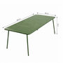 Voir la diapositive 3 : CONCEPT USINE Ensemble table de jardin 200 cm et 8 chaises vert BERGAME