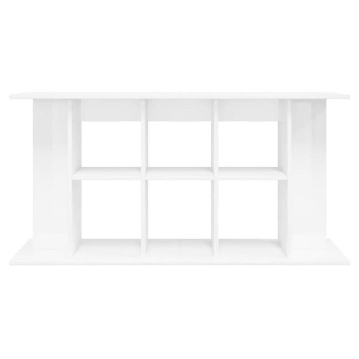 VIDAXL Support d aquarium blanc brillant 120x40x60cm bois d ingénierie