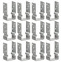 Voir la diapositive 1 : VIDAXL Piquets de cloture 12 pcs argente 8x6x15 cm acier galvanise
