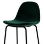 Voir la diapositive 6 : Rendez vous déco Lot de 2 chaises de bar en velours vert foncé 75 cm-Henrik