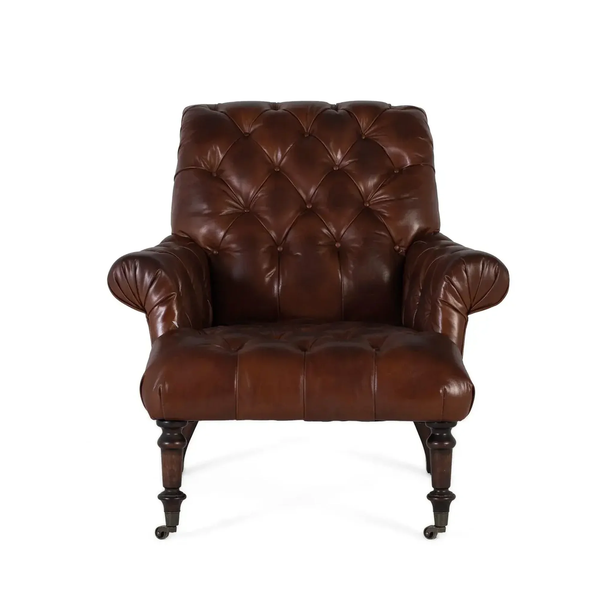 Voir la diapositive 2 : GINER Y COLOMER SL Fauteuil en cuir 92 cm style classique