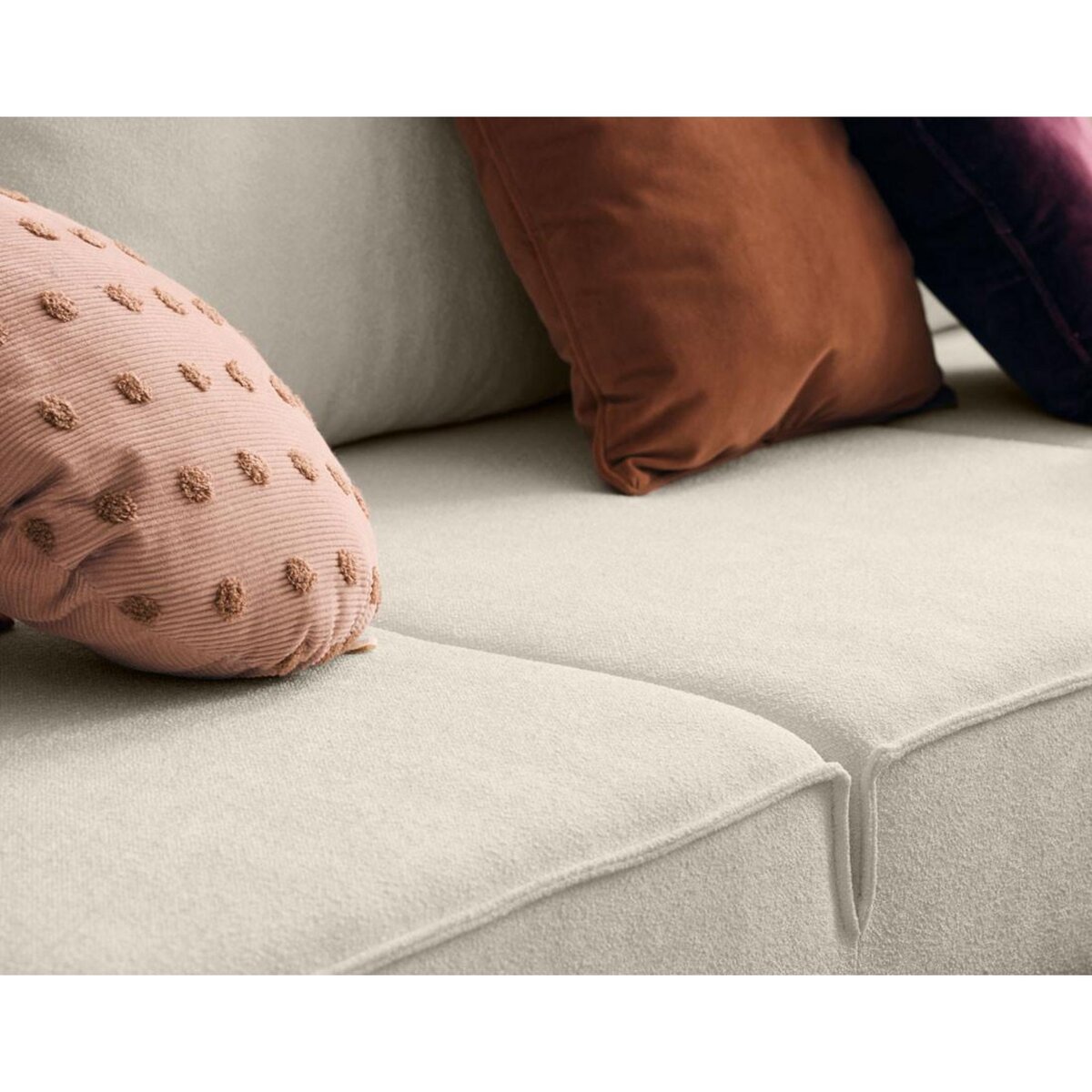 LISA DESIGN Charlie - canapé panoramique en u 7 places - convertible avec coffre - en tissu