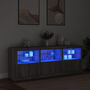 Voir la diapositive 3 : VIDAXL Buffet avec lumieres LED sonoma gris 181,5x37x67 cm