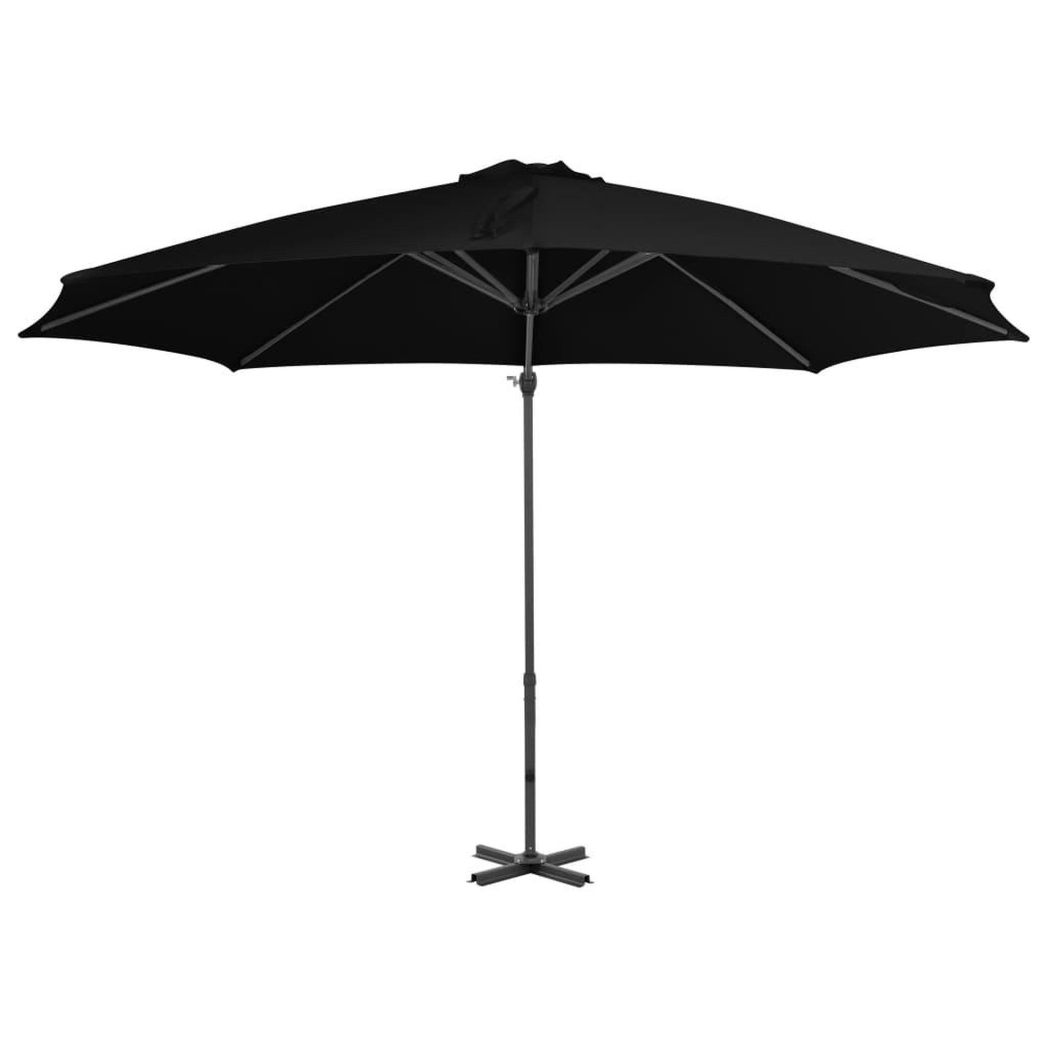 Voir la diapositive 2 : VIDAXL Parasol de jardin en porte-a-faux avec mat en aluminium noir