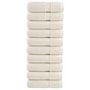 Voir la diapositive 1 : VIDAXL Serviettes de visage de qualité supérieure SOLUND 10 pcs crème