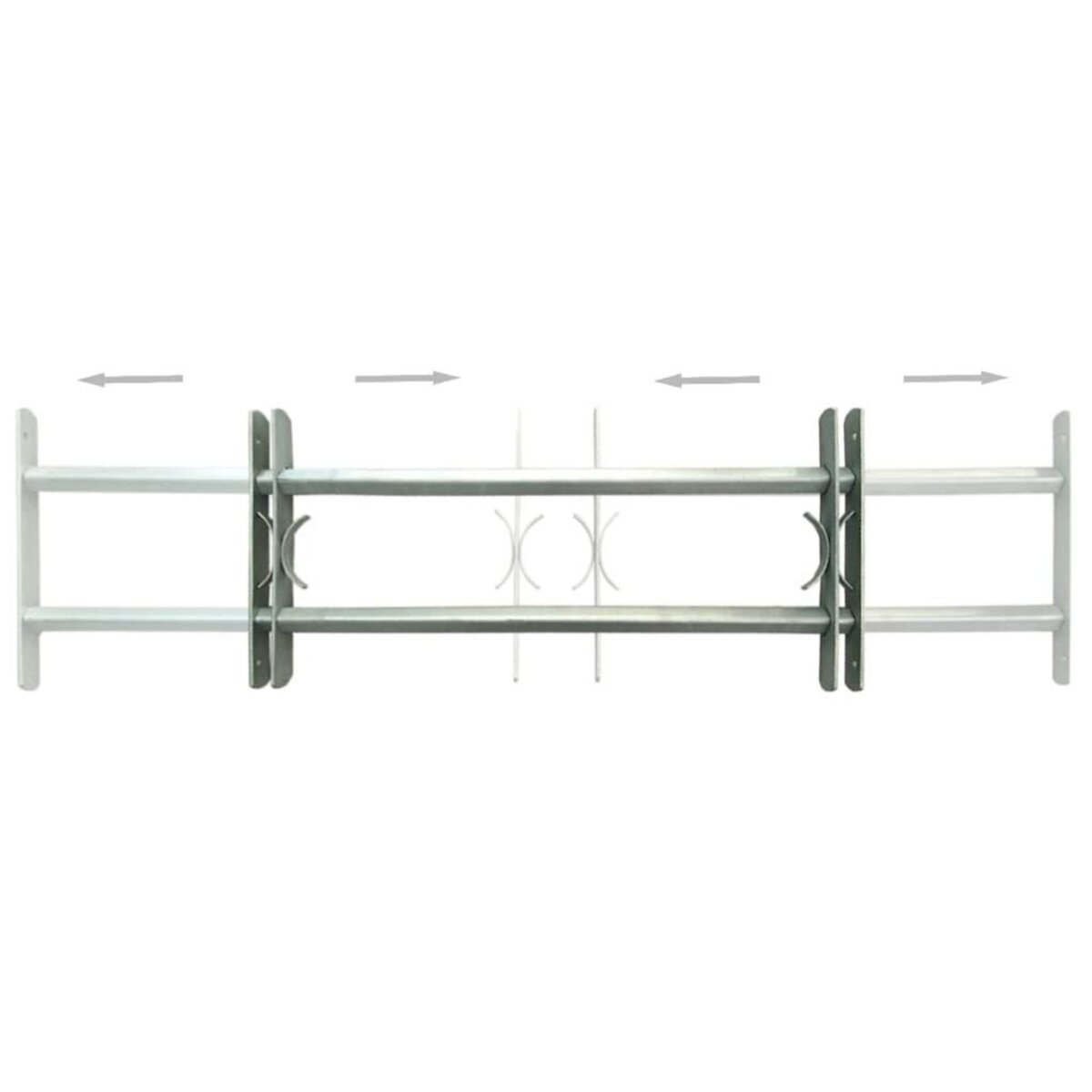 VIDAXL Grilles reglables de securite de fenetres 2 pcs 700-1050 mm