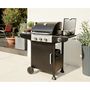Voir la diapositive 2 : GARDENSTAR Barbecue à gaz en acier 3 brûleurs + 1 latéral MISTRA