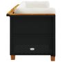 Voir la diapositive 5 : VIDAXL Canape de jardin avec coussins 3 places noir resine tressee
