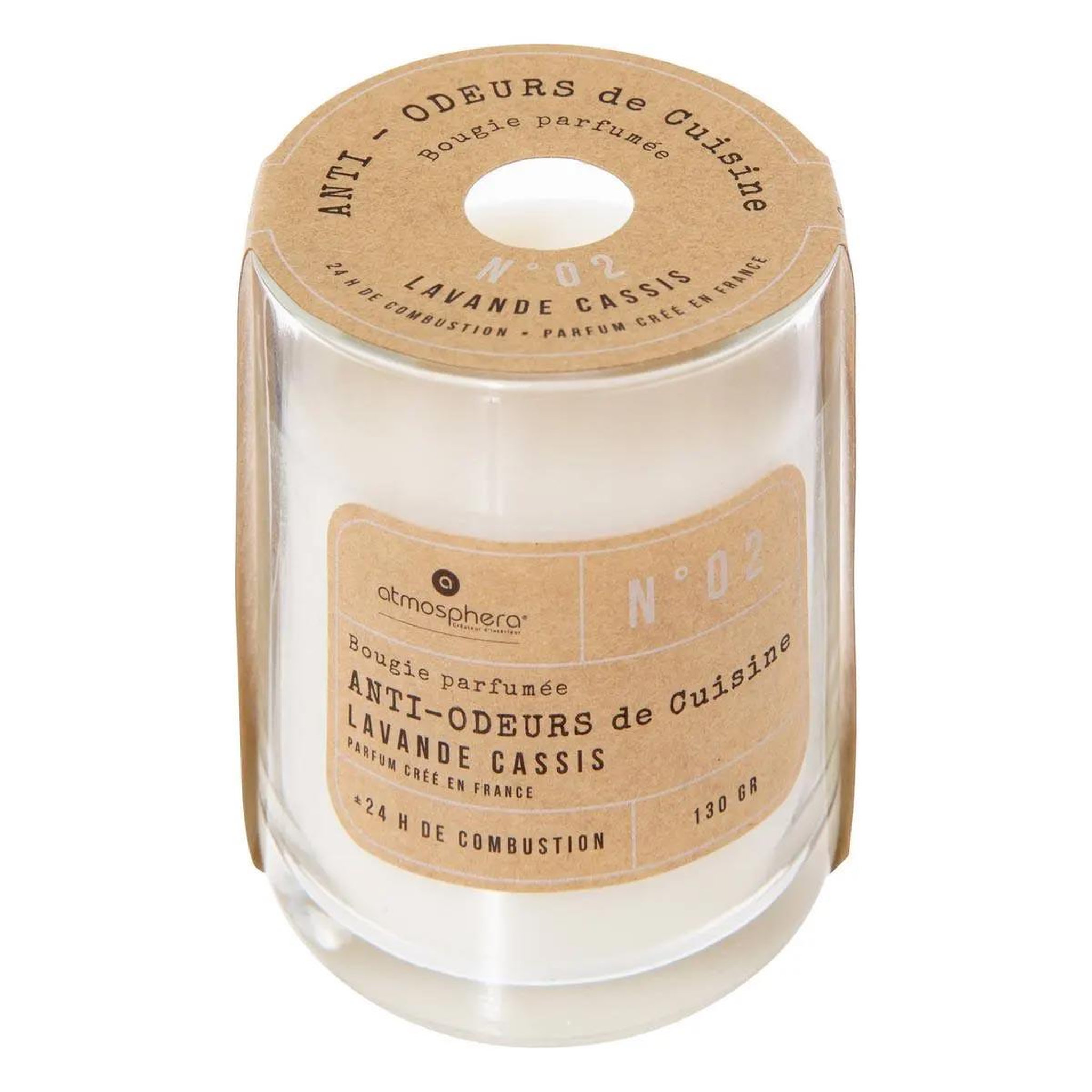 Voir la diapositive 2 : ATMOSPHERA Bougie parfumée  sozio  7cm lavande cassis