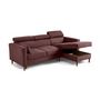 Voir la diapositive 5 : BEST MOBILIER Alicante - canapé d'angle réversible convertible avec têtières - coffre - 4 places - en tissu texturé