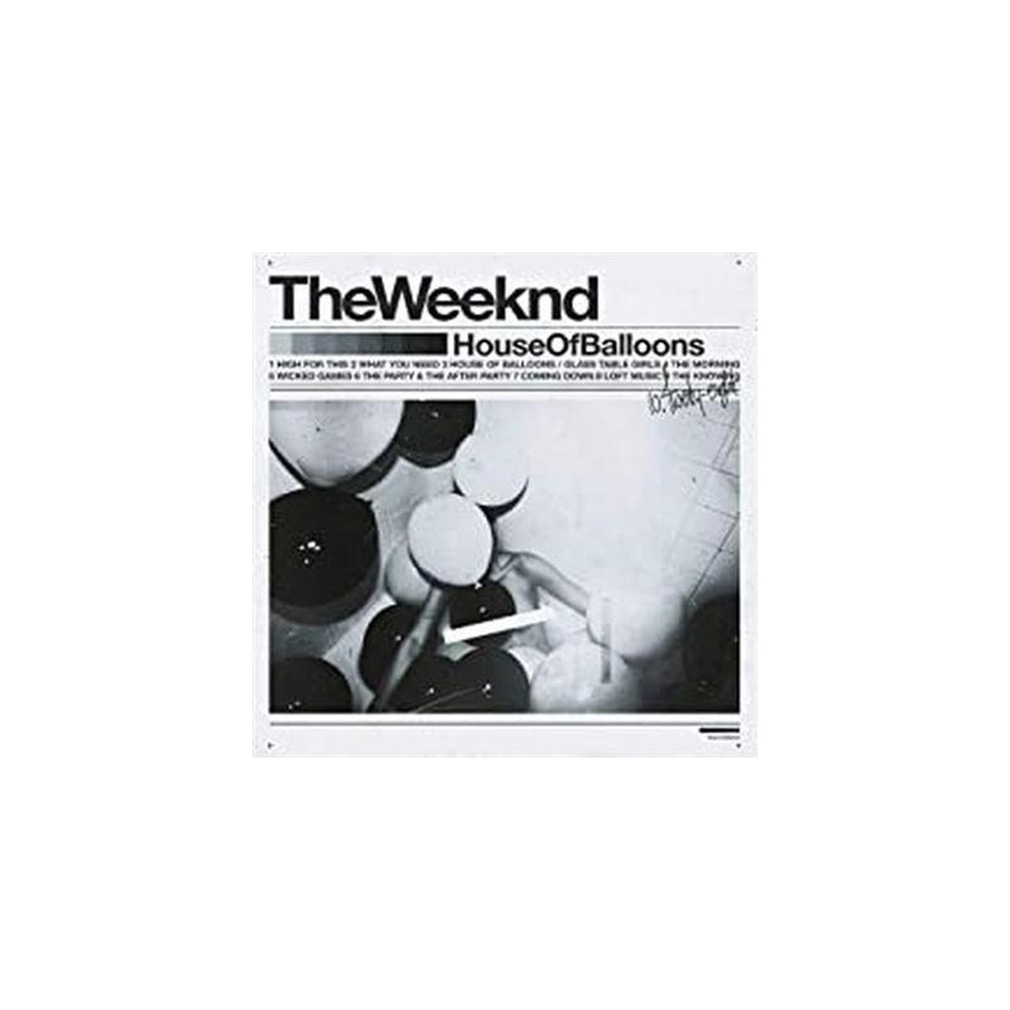 Album-style vinyle - carte de couverture imprimée house of balloons par theweeknd, illustrations