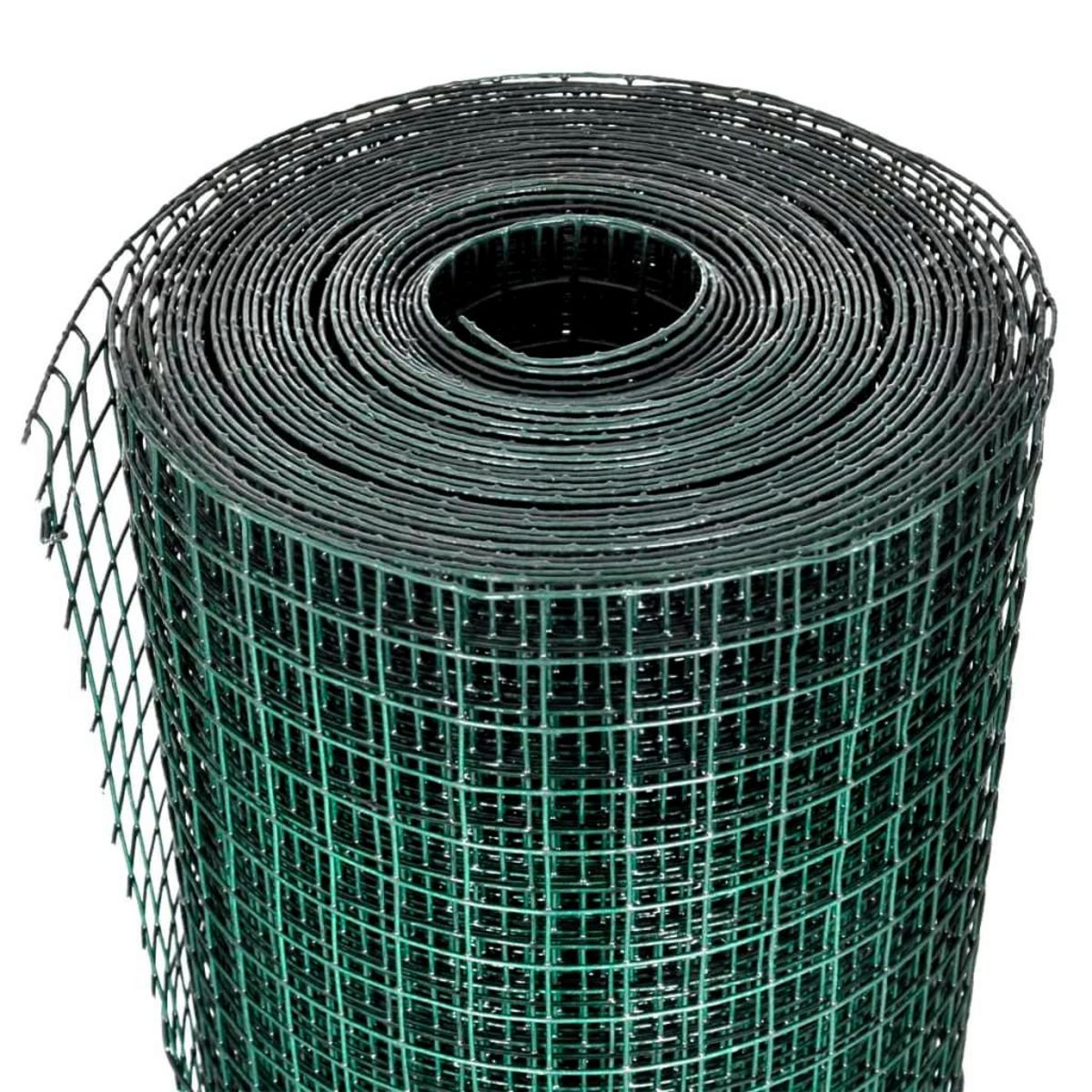 VIDAXL Grillage acier galvanise et revetement en PVC 10x1 m vert