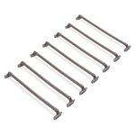 EMUCA SRL Lot de 7 tringles à pantalon pour armoires et dressings Quartz -  Plastique et Aluminium -  Titane