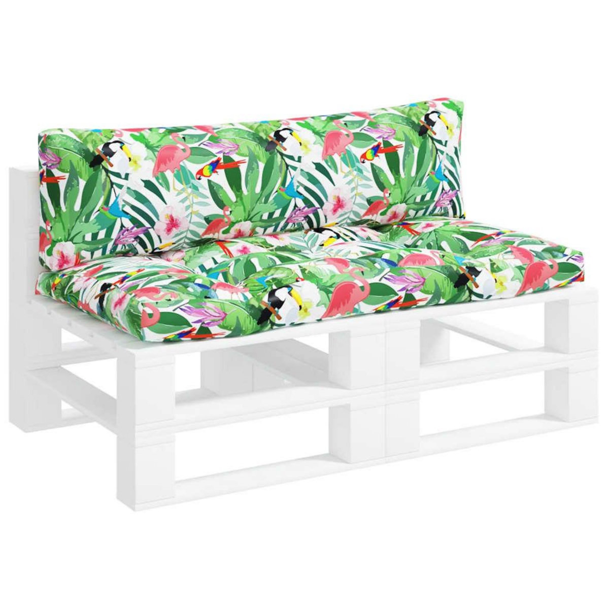 VIDAXL Coussins de palette lot de 2 multicolore tissu Oxford