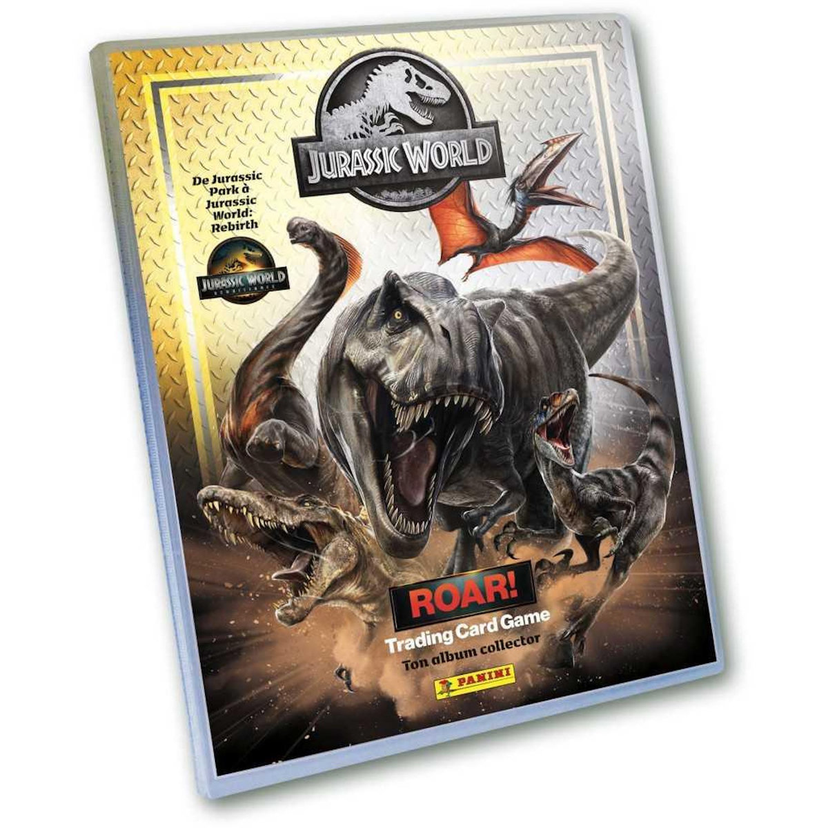 Panini Pack de démarrage - PANINI - JURASSIC WORLD 4 TCG - Album + 2 pochettes - 16 cartes - Carte Edition limitée N°1