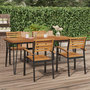 Voir la diapositive 1 : VIDAXL Table de jardin avec pieds epingle a cheveux 180x90x75 acacia