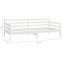 Voir la diapositive 6 : VIDAXL Lit de jour sans matelas blanc bois de pin massif 90x200 cm
