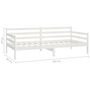 Voir la diapositive 6 : VIDAXL Lit de jour sans matelas blanc bois de pin massif 90x200 cm