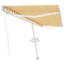 Voir la diapositive 3 : VIDAXL Auvent manuel retractable avec LED 500x300 cm Jaune et blanc