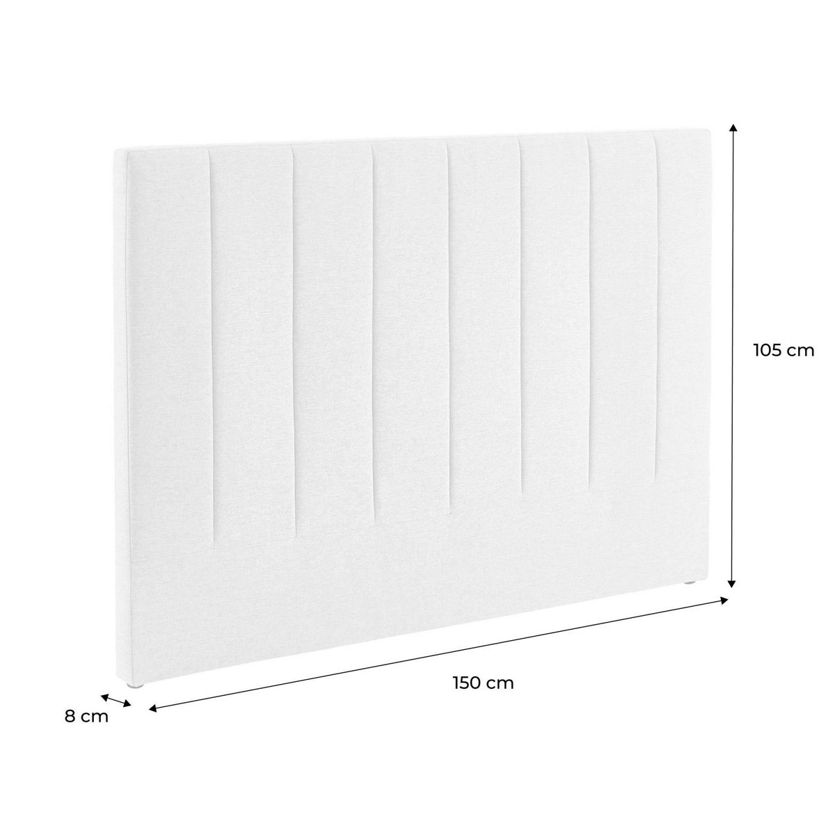 SWEEEK Tête de lit pour lit double 140cm revêtement tissu - Cole 150cm - plusieurs coloris