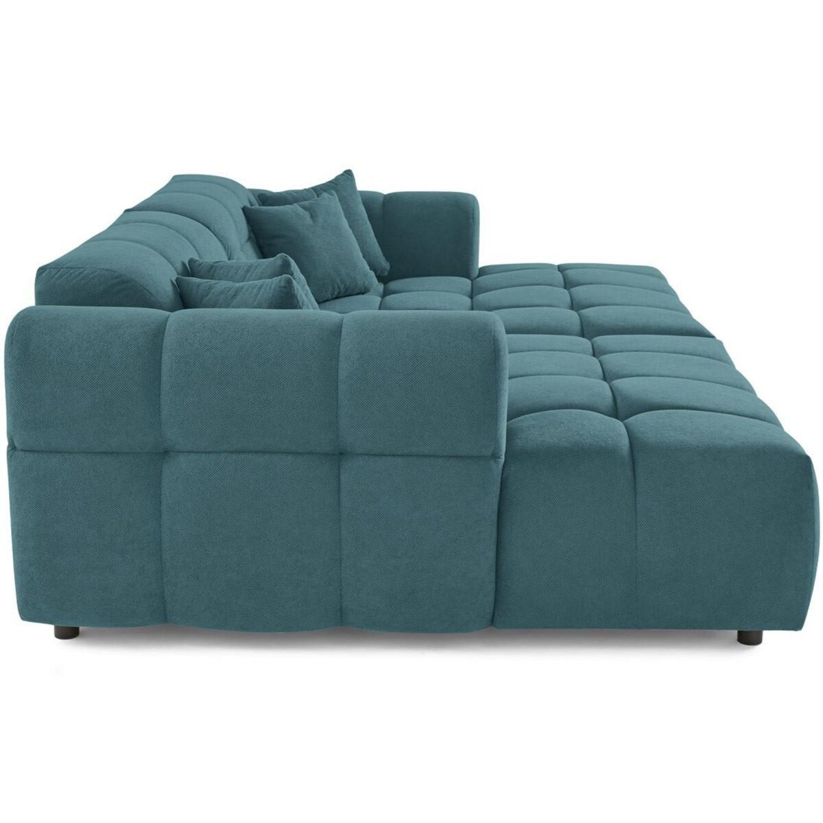 BEST MOBILIER Topaze - canapé d'angle déhoussable réversible 4 places en velours