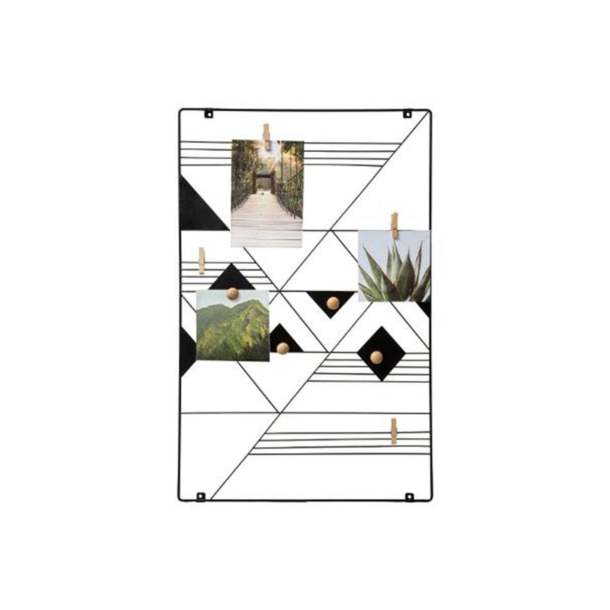 Voir la diapositive 1 : ATMOSPHERA Porte Photo Mural en Métal  Elora  55cm Noir