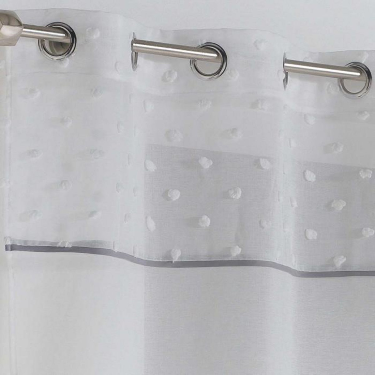 Paris Prix Rideau Voilage  Confettis  140x240cm Blanc