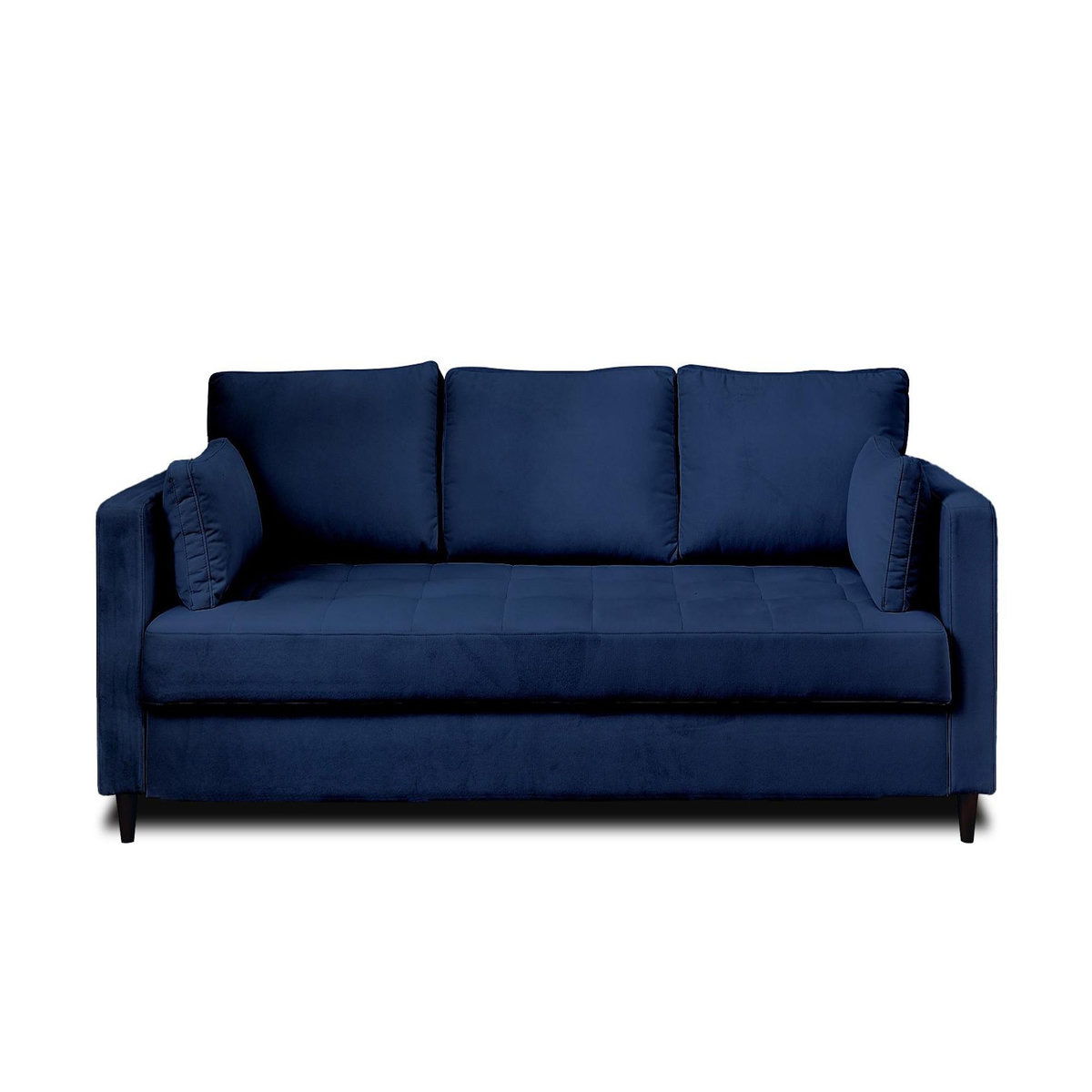 LISA DESIGN Anna - canapé droit 3 places convertible avec poche en velours