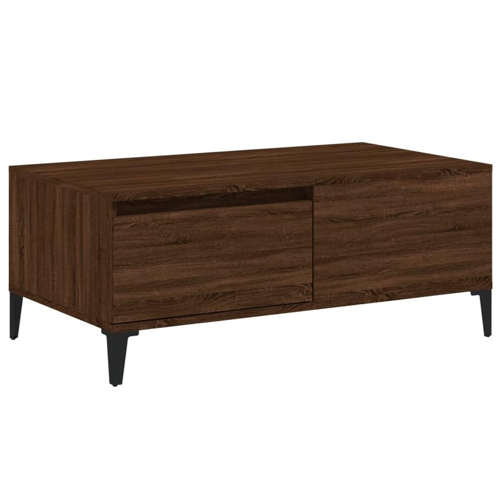 Voir la diapositive 2 : VIDAXL Table basse Chene marron 90x50x36,5 cm Bois d'ingenierie