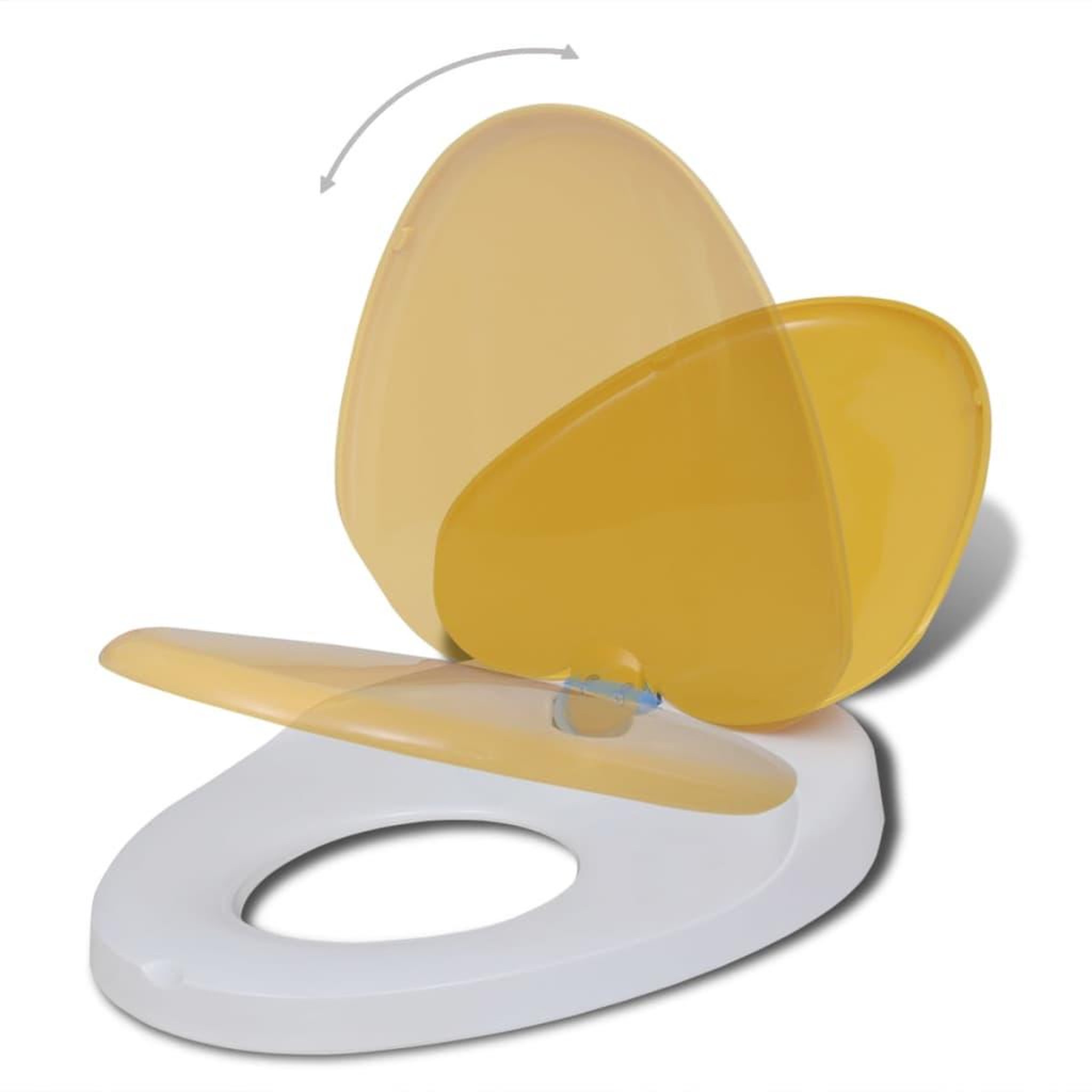 Voir la diapositive 3 : VIDAXL Sieges de toilette et couvercles 2 pcs plastique blanc et jaune
