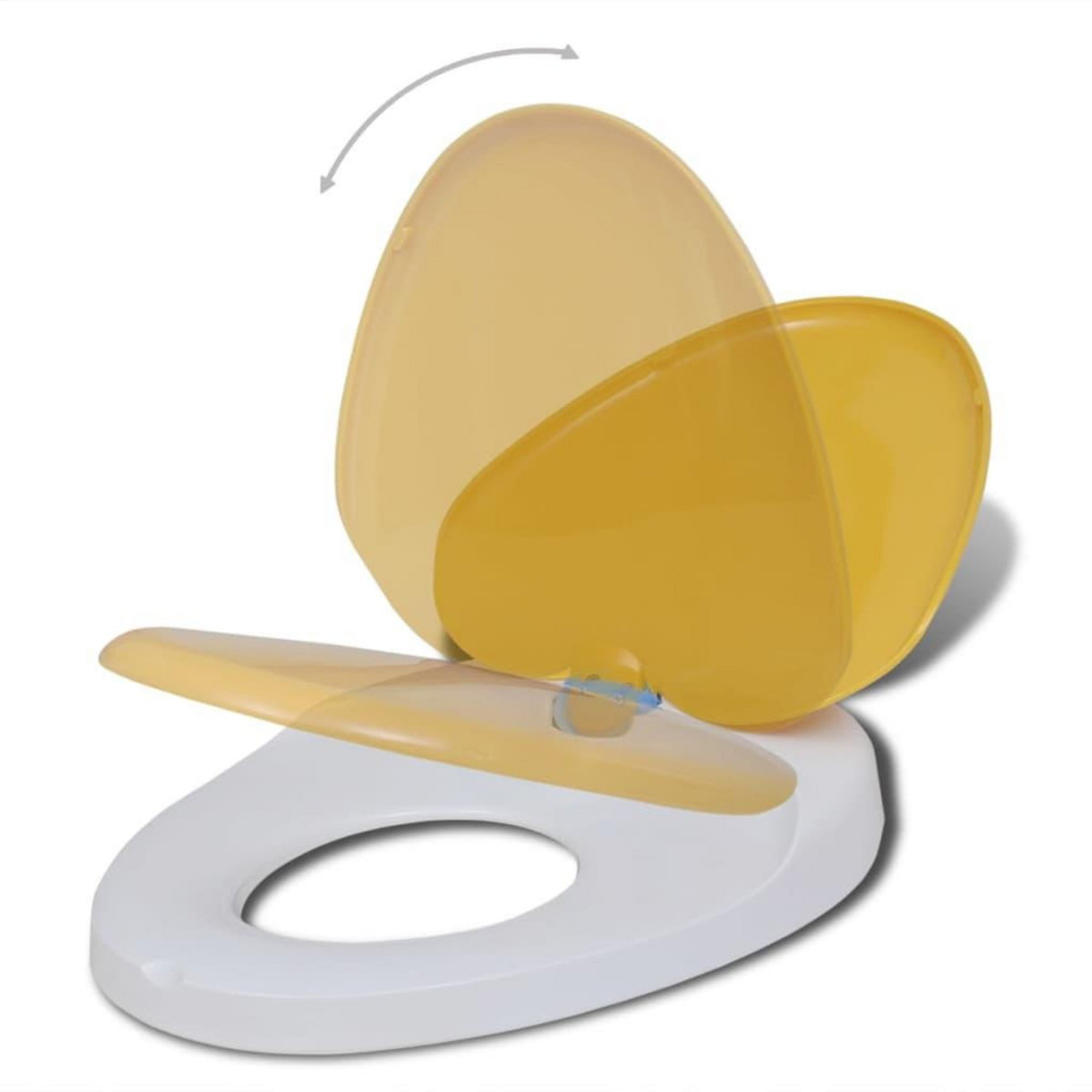 VIDAXL Sieges de toilette et couvercles 2 pcs Plastique Blanc et jaune