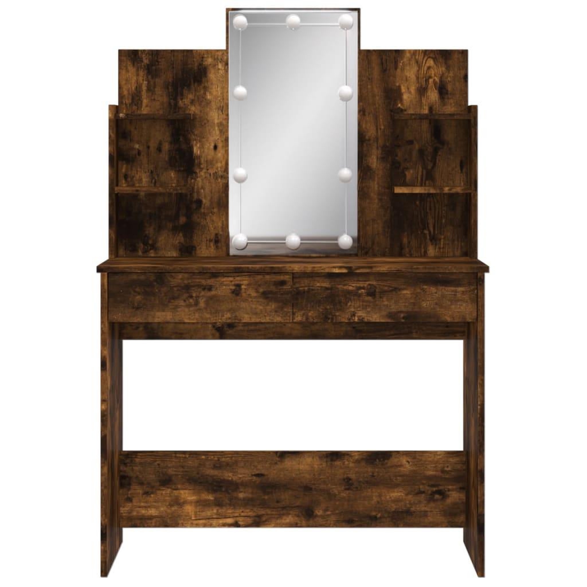 Voir la diapositive 5 : VIDAXL Coiffeuse avec lumieres LED chene fume 96x40x142 cm