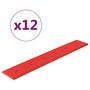 Voir la diapositive 2 : VIDAXL Panneaux muraux 12 pcs Rouge 90x15 cm Similicuir 1,62 m²