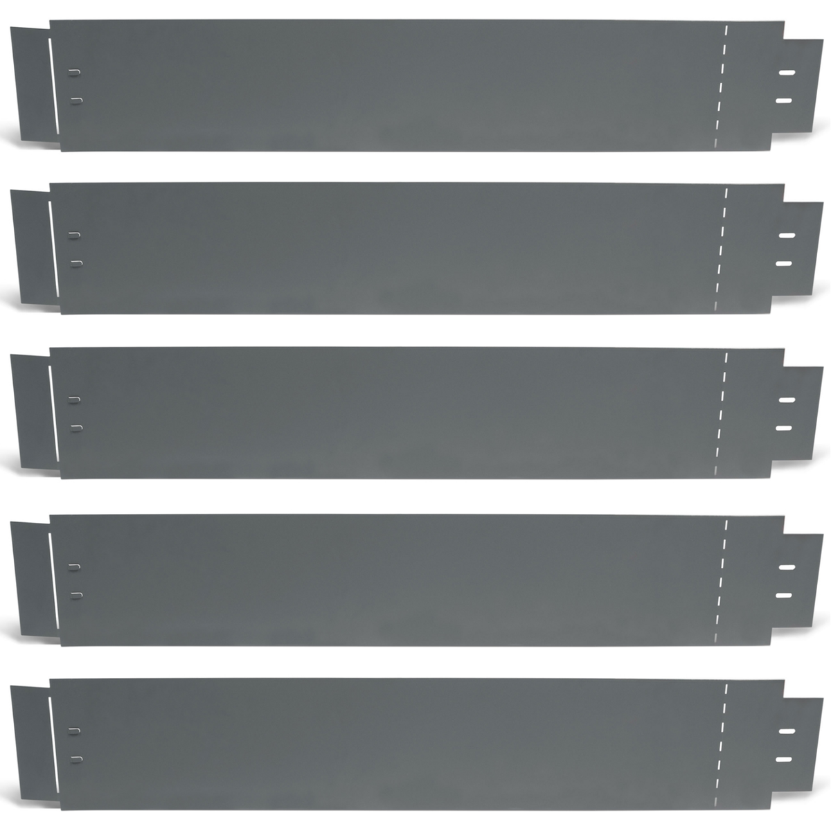 ID MARKET Bordurette de jardin x5 acier gris anthracite flexible L. 5 x H. 0.14 M