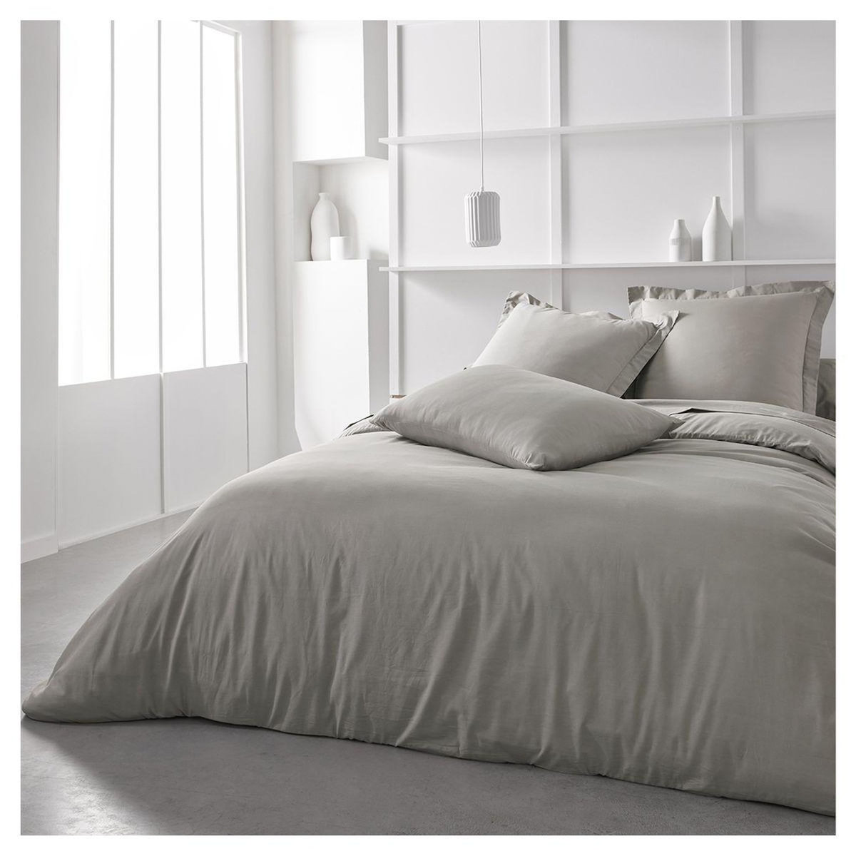 TODAY Housse de Couette unie en Coton 57 fils