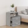 Voir la diapositive 3 : VIDAXL Table de chevet Sonoma gris 50x32x60 cm