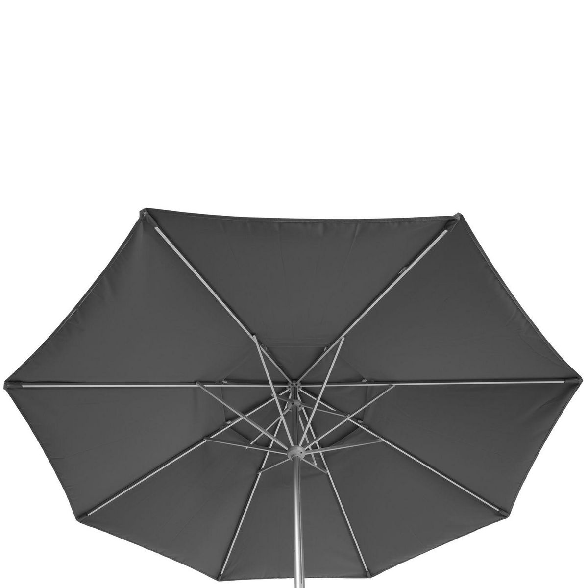 HESPERIDE Parasol droit Rond télescopique Easyo - Diam. 330 cm - Ardoise