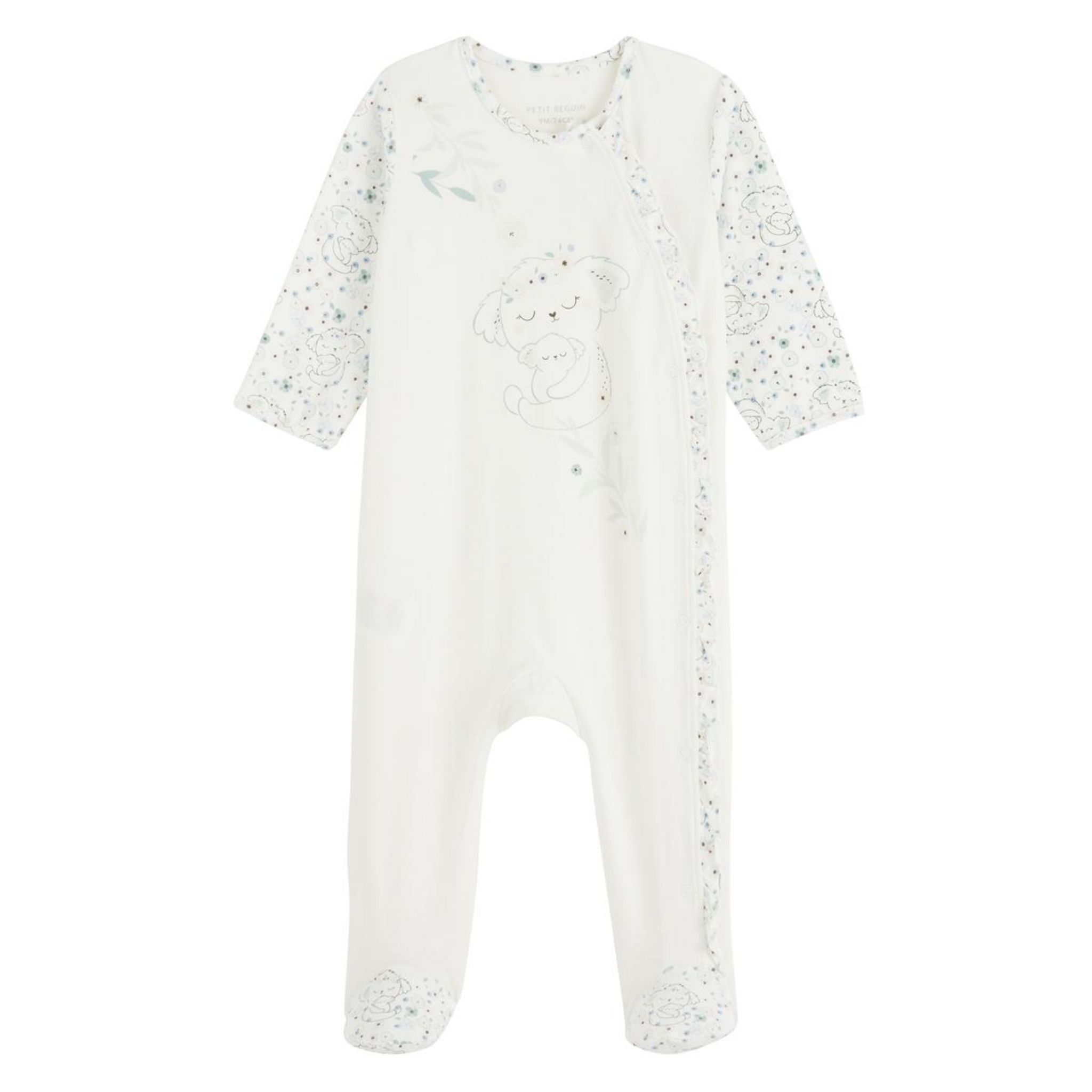 Pyjama Bébé Petit Béguin - Océan D'Amour, 95% Coton, Volants Épaules