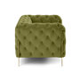 Voir la diapositive 3 : LISA DESIGN Camden - fauteuil chesterfield en velours - pieds en métal doré