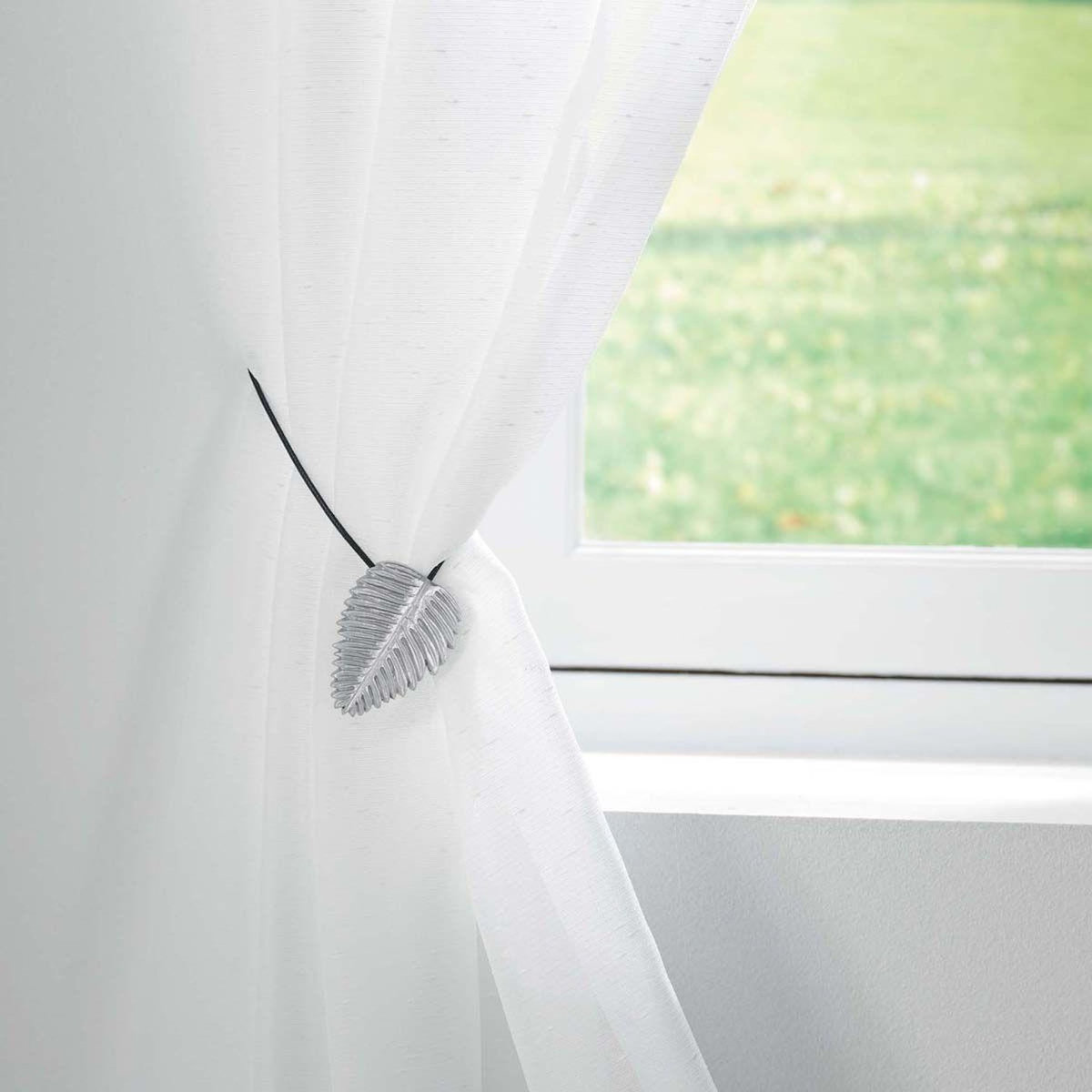 Paris Prix Embrasse de Rideau Aimantée  Zafara  33cm Argent