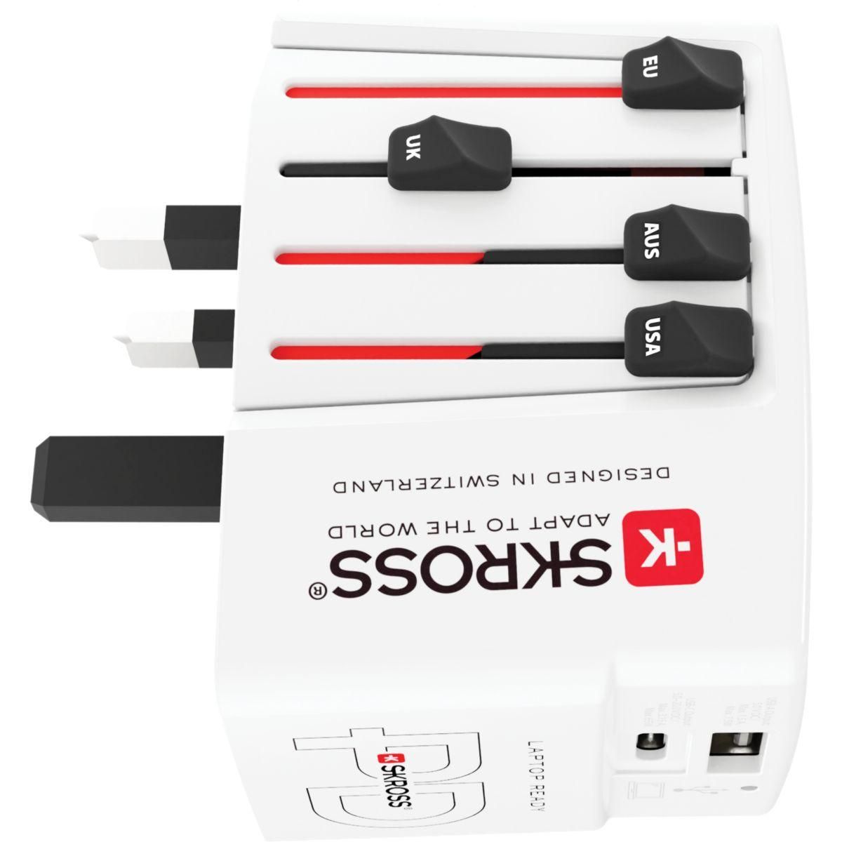 Skross Adaptateur de voyage chargeur monde 45 W + cable